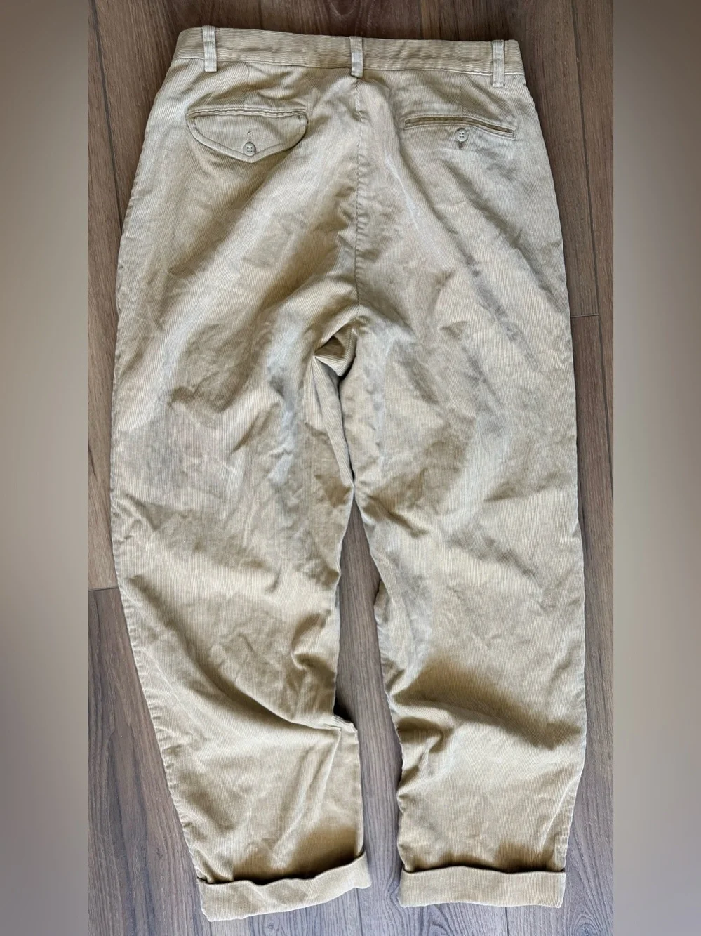 Vintage Polo Ralph Lauren Pants Mens 32x30 Corduroy Double Pleated